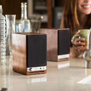 Brown Speaker in a kitchen